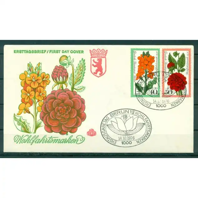 Berlin Ouest  1976 - Y & T n.488/91 - Fleurs de jardin Retour Gratuit