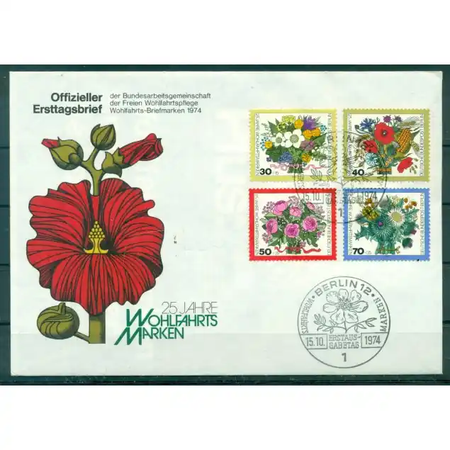 Quantité Limitée Berlin Ouest  1974 - Y & T n.437/40 - Bouquets de fleurs (ii)