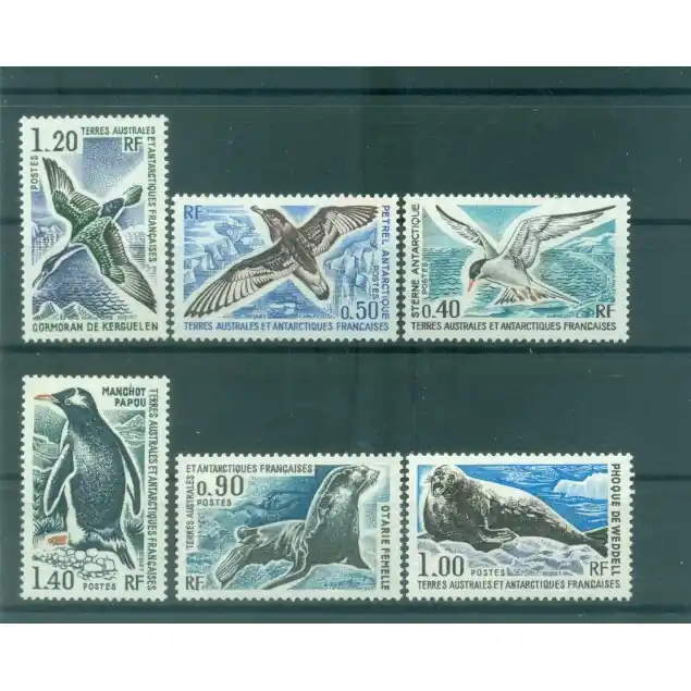 Nouveauté T.A.A.F. 1976 - Y & T n. 55/60 - Faune (Michel n. 103/08)