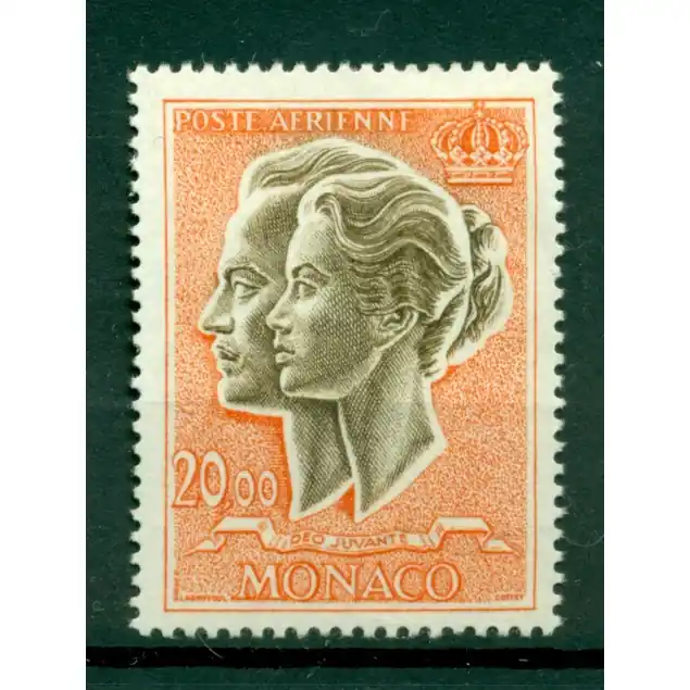 Livraison Gratuite Monaco 1966/71 - Y & T  n. 90A  poste aerienne - Couple princier