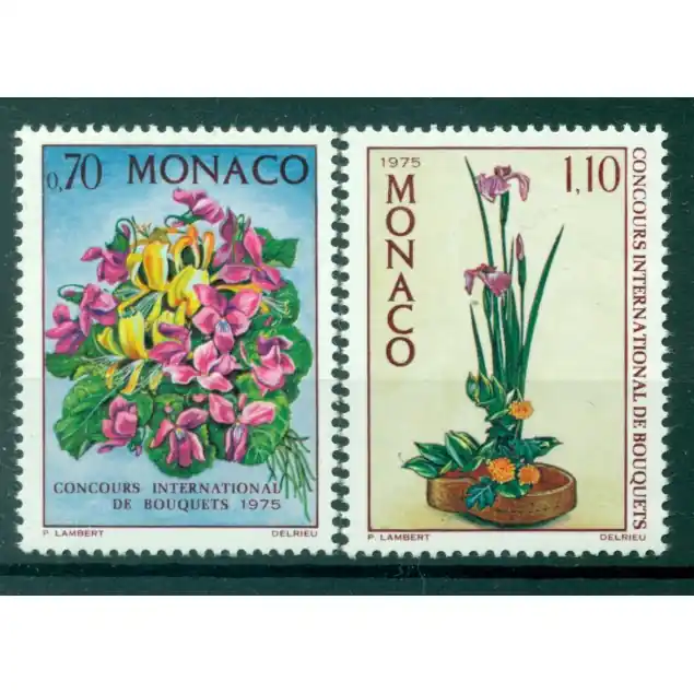 Nouveauté Monaco 1974 - Y & T  n. 984/85 - Concours international de bouquets