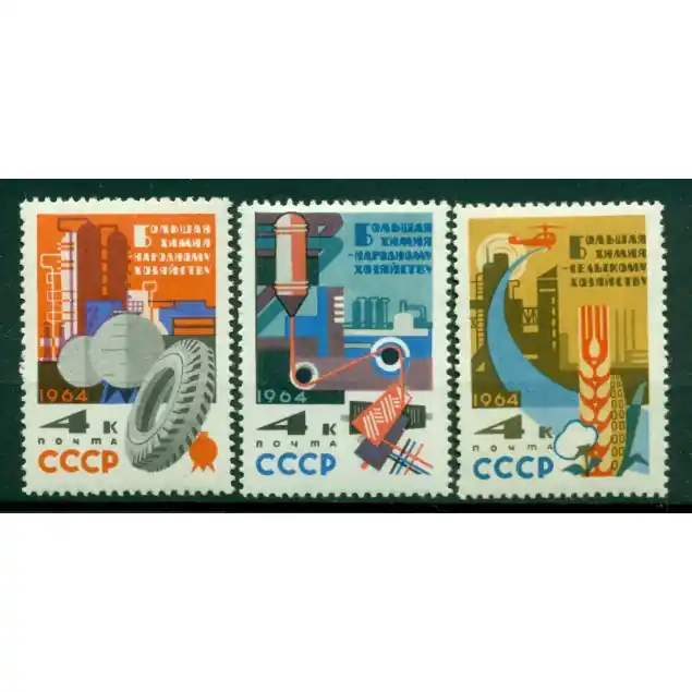 URSS 1964 - Y & T n. 2797/99 - Chimie (Michel n. 2872/74) Acheter Direct