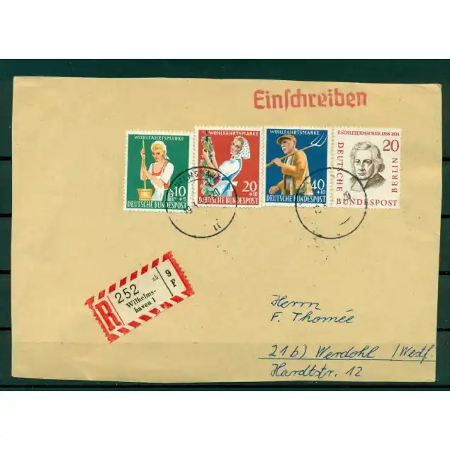 Allemagne 1959 - Michel n.298/300 - n.167 Berlin - Lettre recommandée Offre Du Jour