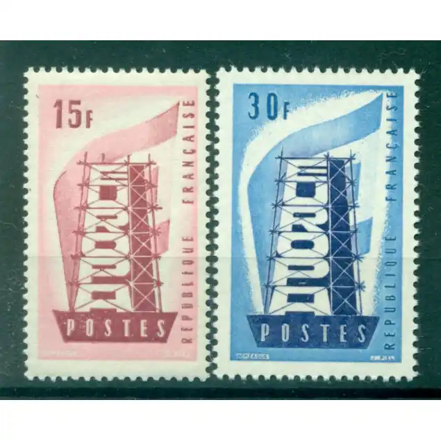 France 1956 - Y & T n. 1076/77 - Europa Édition Limitée