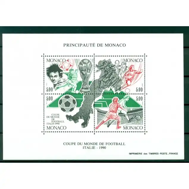 Monaco 1990 - Y & T feuillet n. 50 - Italia '90 Édition Limitée