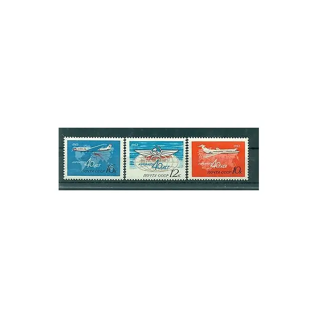 URSS 1963 - Y & T n. 115/17 poste aérienne - AEROFLOT (Michel n. 2720/22) Prix Réduit