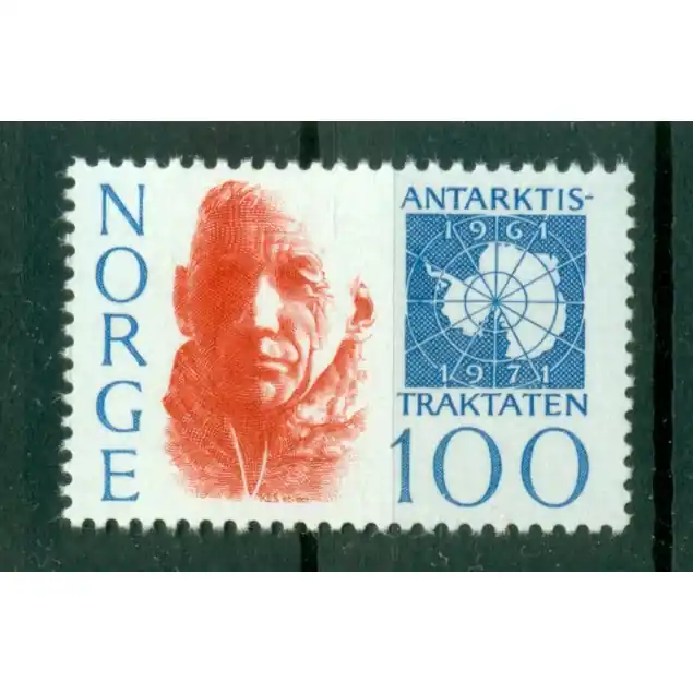 Norvège 1971 - Y & T n. 585 - Traité sur l'Antarctique (Michel n. 629) Édition Limitée