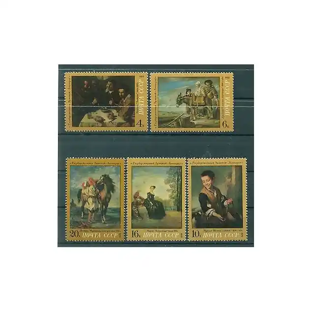 Jusqu’à Épuisement Des Stocks URSSR 1972 - Y & T n. 3863/67 - Tableaux du musée de l'Ermitage (Michel n. 4036/40)