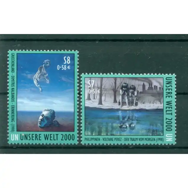 Usine Directe Nations Unies Vienne 2000 - Y & T n. 323/24 -  Planète 2000 (Michel n. 307/08)