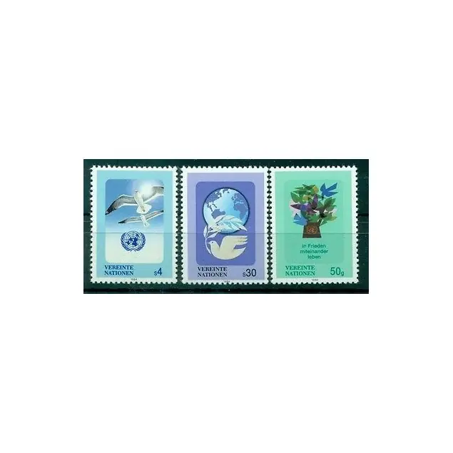 Nations Unies Vienne 1994 - Y & T n.187/89 - Série courante (Michel n. 167/69) Authentique