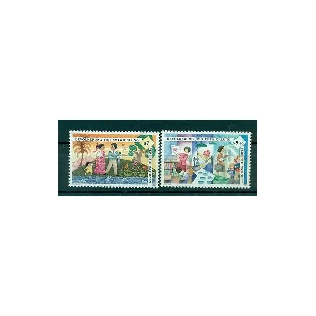 Nouvelle Collection Nations Unies Vienne 1994 - Y & T n. 194/95 - Population et Developpement (Michel n. 174/75)