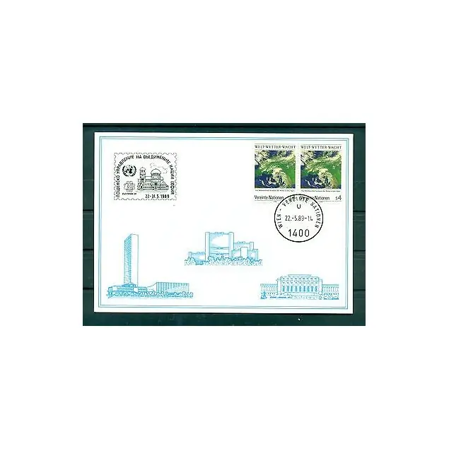 Prix Réduit Nations Unies Vienne 1989 - Y & T n.92 - Veille Météorologique Mondiale