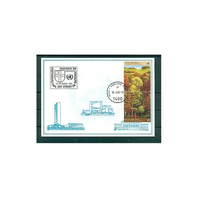 Nations Unies Vienne 1988 - Michel n.81/82 - "Survie des Foréts" Promotion