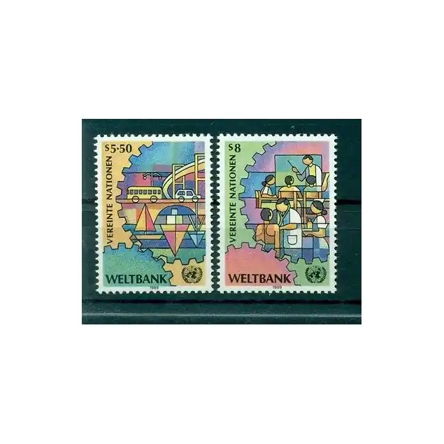 Nations Unies Vienne  1989 - Y & T n.89/90 - "Banque Mondiale" Commander Maintenant
