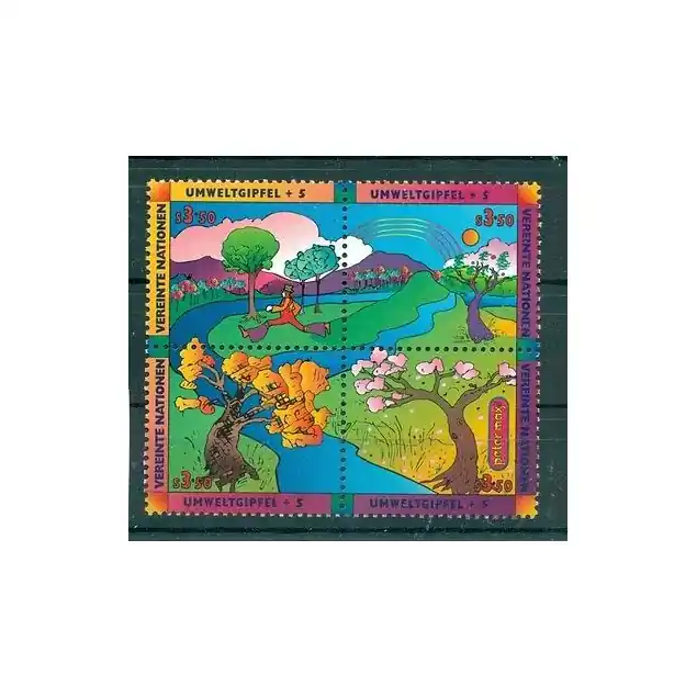 Populaire Nations Unies Vienne 1997 - Y & T n. 246/49 -  Sommet Planète Terre + 5 (Michel n. 226/29)