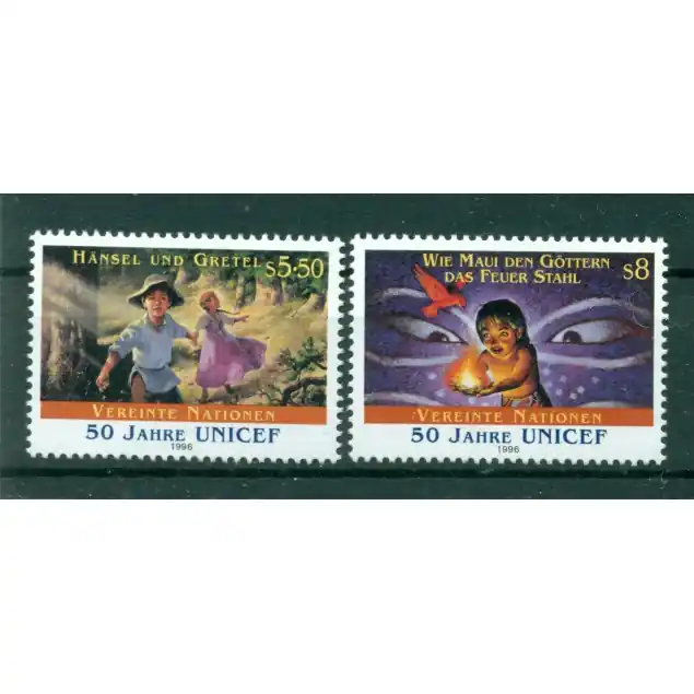 Nations Unies Vienne 1996 - Y & T n. 238/39 -  Cinquantenaire de l'UNICEF (Michel n. 218/19) Paiement Sécurisé