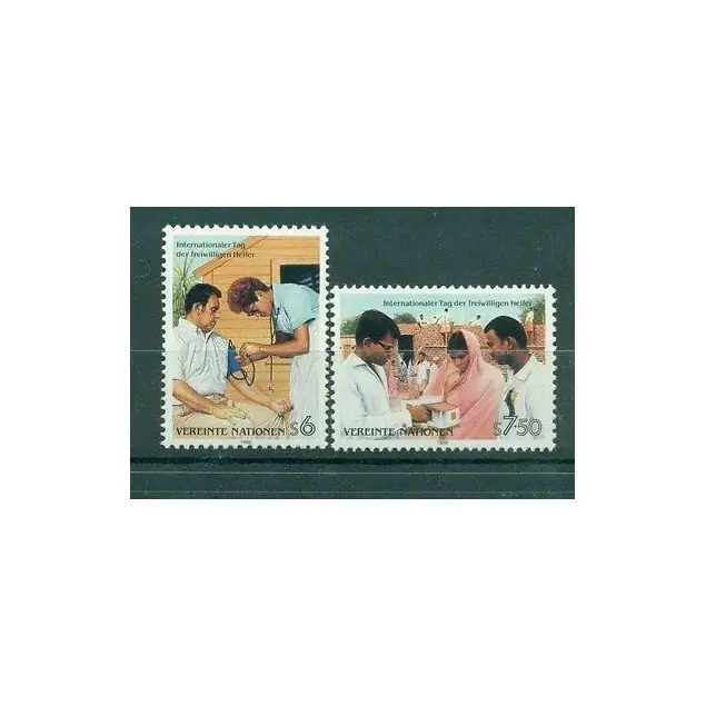 Livraison Gratuite Nations Unies Vienne 1991 - Y & T n. 83/84 - Journée Internationale des Volontaires