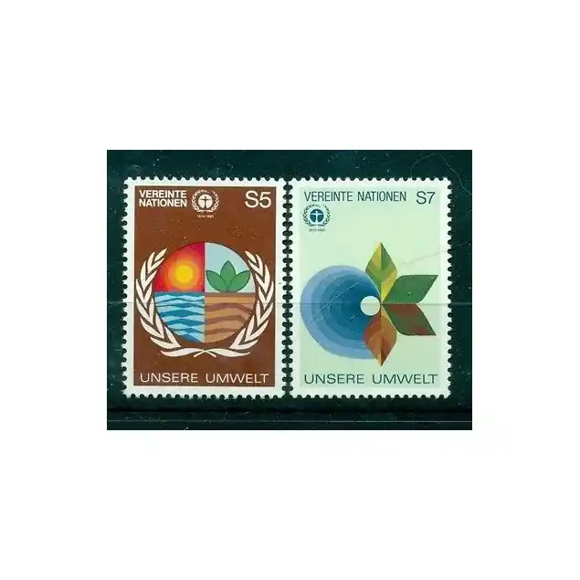 Nations Unies Vienne  1982 - Y & T n.24/25 - Environnement Humain Tendance