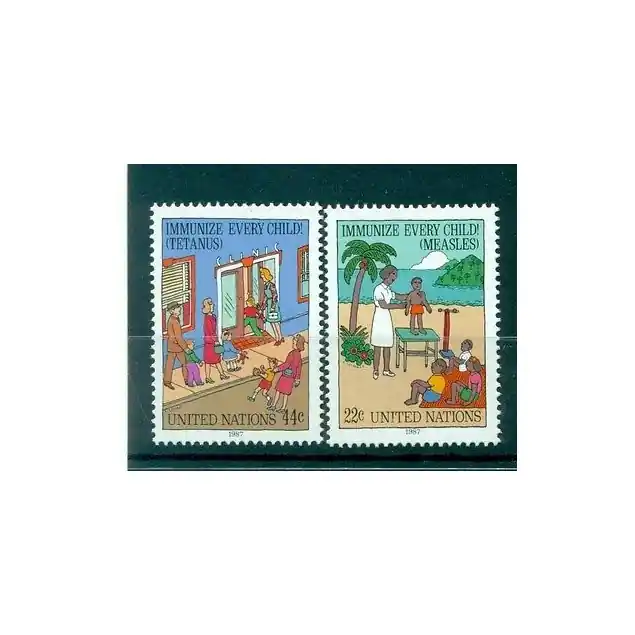 Nations Unies New York 1987 - Y & T n. 510/11 -  Vaccinez tous les enfants (Michel n. 542/43) Nouveauté