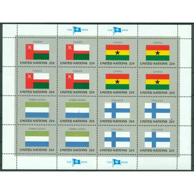 Nations Unies New York 1985 - Y & T n. 440/55 -  Drapeaux des Etats Membres (VI) (Michel n. 472/87) Gros Lot