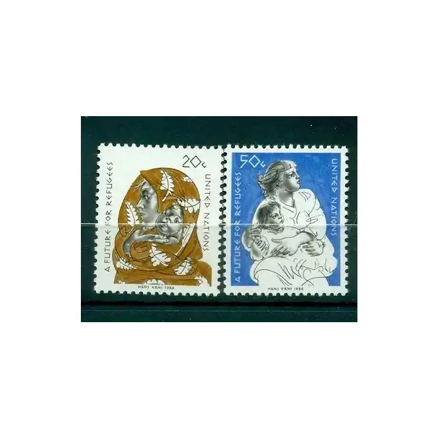 Gros Lot Nations Unies New York 1984 - Y & T n.414/15 - Un Avenir pour les Réfugiés (Michel n. 446/47)