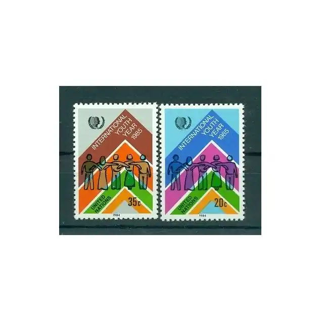 Nations Unies New York 1984 - Y & T n. 432/33 - Année Internationale de la Jeunesse 1985 (Michel n. 464/65) Meilleur Choix