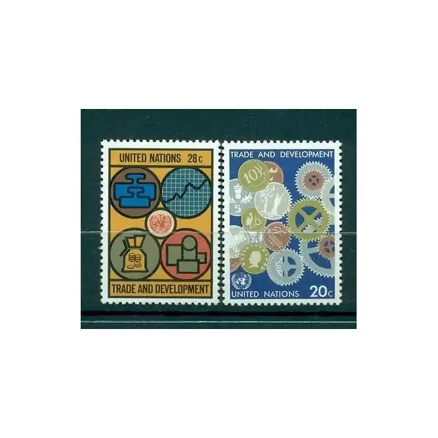 Nations Unies New York 1983 - Y & T n.388/89 - Commerce et développement (Michel n. 420/21) Bon Marché