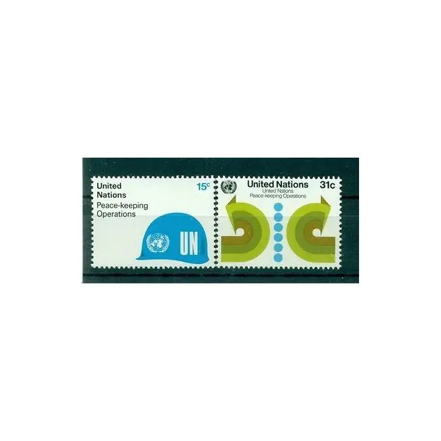 Nations Unies New York 1980 - Y & T n.312/13 - Operations pour le maintien de la paix (Michel n. 344/45) Garantie Incluse