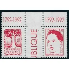 Authentique Timbre de collection France - 2772a avec vignettes