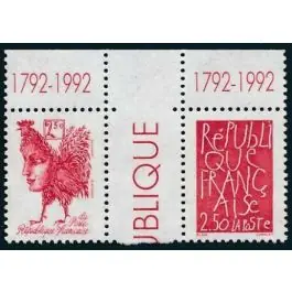 Timbre de collection France - 2774a avec vignettes Remise