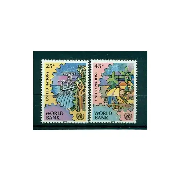 Nations Unies New York  1989 - Y & T n.539/40 - La Banque Mondiale (Michel n. 571/72) Expédition Rapide