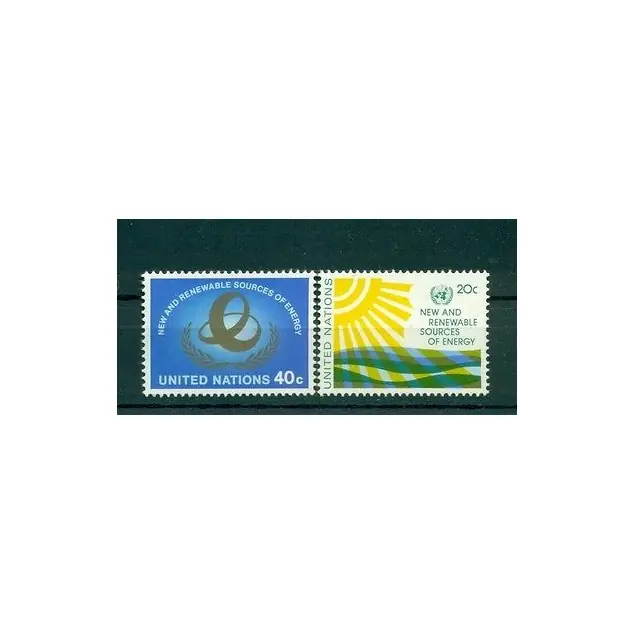 Nations Unies New York  1981 - Y & T n. 339/40 - Sources d'énergie nouvelles et renouvelables (Michel n. 371/72) Prix Choc