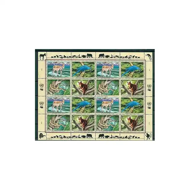 Nations Unies Genève 1999 - Y & T n. 389/92 -  Espèces menacées d'extinction (VII) (Michel n. 369/72) Premium