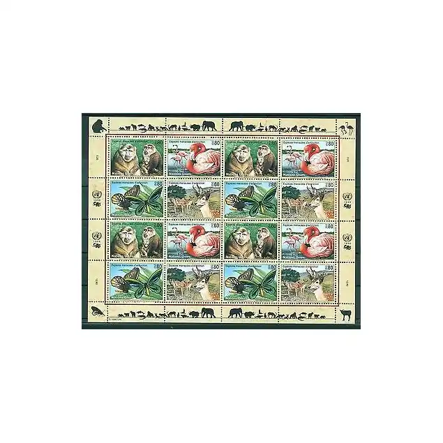 Nations Unies Genève 1998 - Y & T n. 349/52 -  Espèces menacées d'extinction (VI) (Michel n. 330/33) Promotion