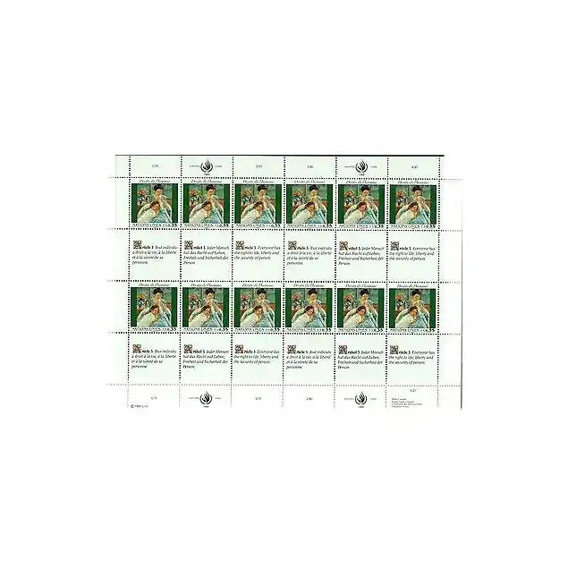 Nations Unies Genève 1989 - Y & T n.180/85 - Droits de l'Homme (I) (Michel n.  180/81) Commande En Gros