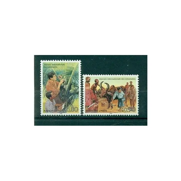 Nations Unies Genève 1988 - Y & T n. 167/68 - Journée Internationale des Volontaires (Michel n. 167/68) Acheter Direct