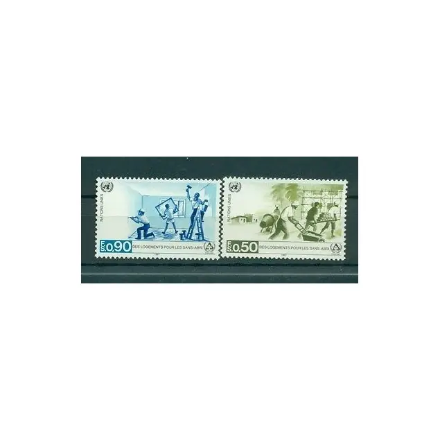 Garantie Incluse Nations Unies Genève 1987 - Y & T n.154/55 - Logement des sans-abri (Michel n. 154/55)