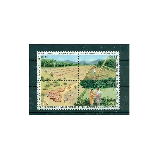 Nations Unies Genève 1986 - Y & T n. 139/42 -  Programme des Nations Unies pour le développement (Michel n. 138/41) Livraison Mondiale