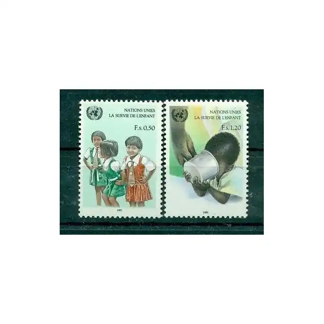 Nations Unies Genève 1985 - Y & T n.135/36 - La survie de l'Enfant (Michel n. 135/36) Nouveauté