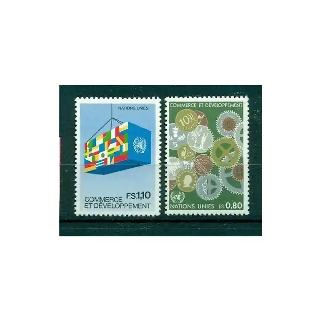 Promotion Saisonnière Nations Unies Genève 1983 - Y & T n.115/16 - Commerce et Développement (Michel n. 115/16)