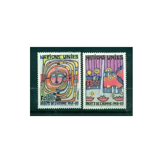 Usine Directe Nations Unies Genève 1983 - Y & T n. 117/18 - Droits de l'Homme (Michel n. 117/18)