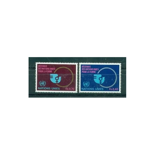 Livraison Mondiale Nations Unies Genève 1980 - Y & T n. 89/90 -  Décennie des Nations Unies pour la femme (Michel n. 89/90)