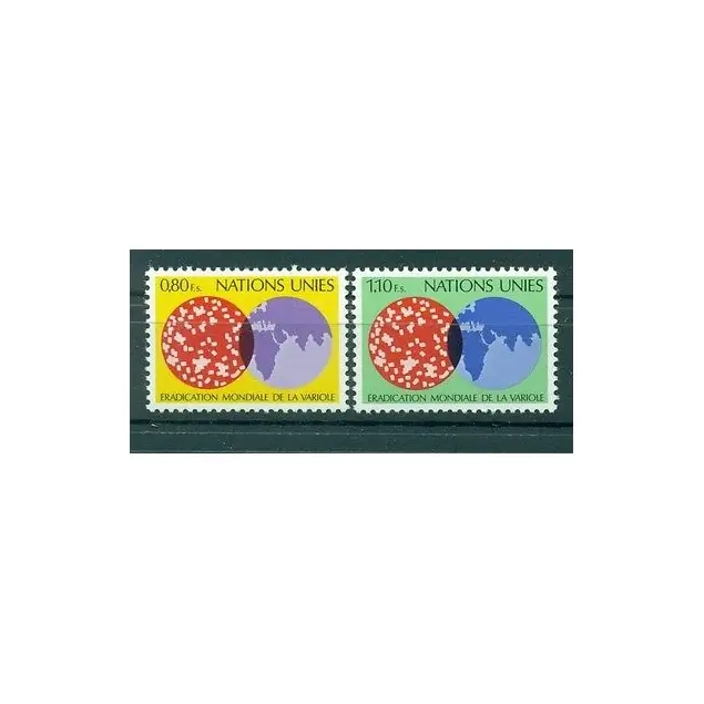 Nations Unies Genève 1978 - Y & T n. 73/74 - Eradication de la variole (Michel n. 73/74) Dernier Modèle