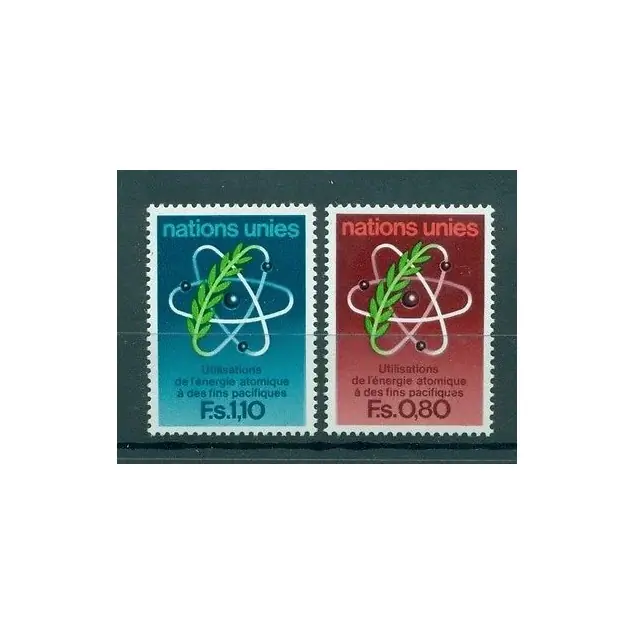 Bon Marché Nations Unies Genève 1977 - Y & T n. 70/71 - Ènergie atomique (Michel n. 70/71)