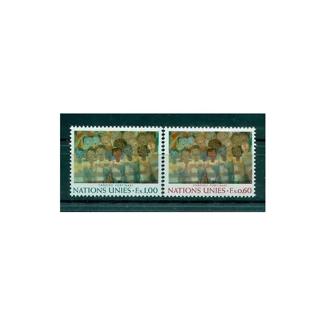 Promotion Saisonnière Nations Unies Genève 1974 - Y & T n. 41/42 -  L'Art aux Nations Unies (II) (Michel n. 41/42)