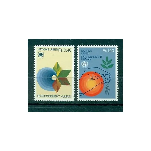 Nations Unies Genève  1982 - Y & T n.105/06 - Environnement Humain (Michel n. 105/06) Top Qualité