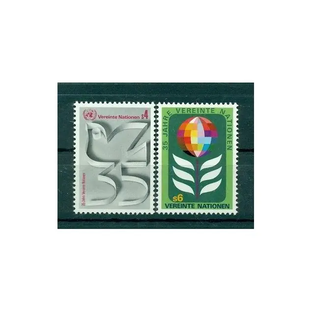 Nations Unies  Vienne 1980 - Y & T n. 12/13  -  35e anniversaire de l'Organisation des Nations Unies Prix Bas