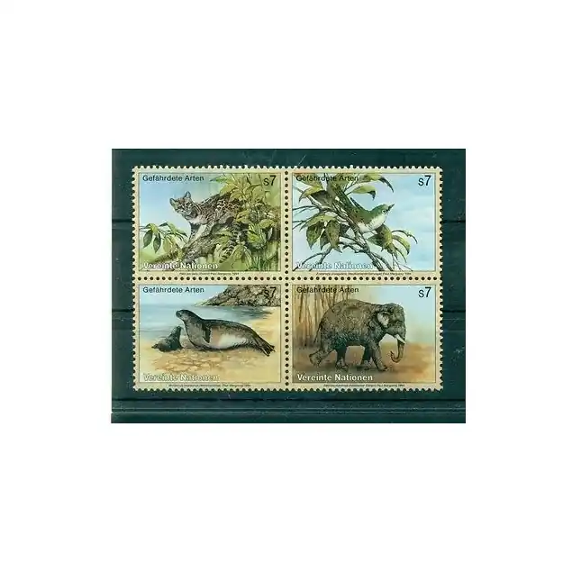 Affaire À Saisir Nations Unies  Vienne 1994 - Y & T n. 182/85  -  Espèces menacées d'extinction (II) (Michel n. 162/65)