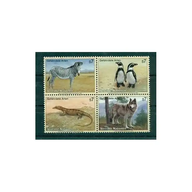 Pas Cher Nations Unies  Vienne 1993 - Y & T n. 159/62  -  Espèces menacées d'extinction (I) (Michel n. 143/46)