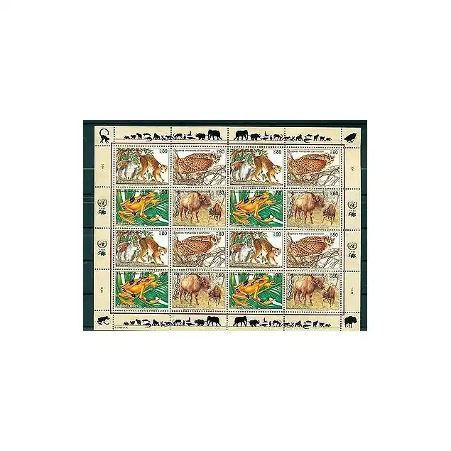 Paiement Sécurisé Nations Unies  Genève 1995 - Y & T n. 283/86  -  Espèces menacées d'extinction (Michel n. 263/66)